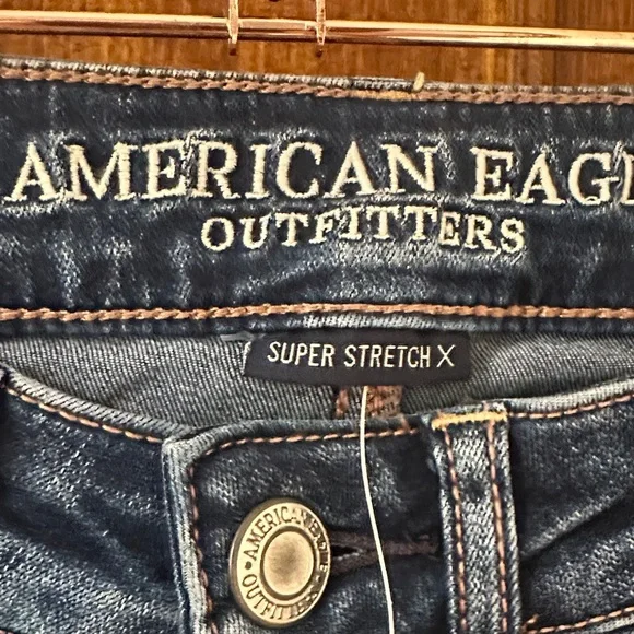 American Eagle Outfitters Women's Deep Indigo Skinny Jeans size 2 Short - Picture 2 of 13
